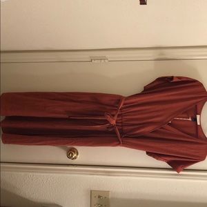 Burnt orange short sleeve dress!